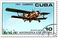 Почтовая марка с изображением самолета An-2